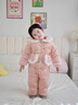 G.DUCKKIDS小黃鴨兒童睡衣秋冬女童三層夾棉加絨加厚小童寶寶家居服保暖套裝 粉色小花 100 尺碼2~3歲【 90-100cm】 曬單實(shí)拍圖