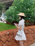 GARNUO學(xué)院風(fēng)泡泡袖白色襯衫連衣裙子女夏季法式氣質(zhì)小個子初戀收腰短裙 白色【裙子+短褲】 M 【101-110斤】 曬單實拍圖