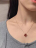 洛希曼四葉草項鏈女時尚飾品生日禮物送女朋友老婆【免費(fèi)刻字】 豪華禮盒+黑瑪瑙項鏈【本地倉】 曬單實拍圖