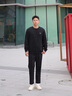 GXG男裝 黑色字母圖案簡(jiǎn)約時(shí)尚圓領(lǐng)衛衣男 秋冬新品 黑色 XL 曬單實(shí)拍圖