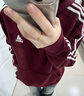 adidas休閑加絨加厚連帽衛衣套頭衫男裝秋冬阿迪達斯官方輕運動(dòng) 暗紅   2XL 曬單實(shí)拍圖