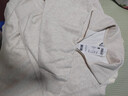 森馬（Semir）衛衣女冬半拉鏈立領(lǐng)小狗oversize條紋抓絨套頭衫疊穿復古上衣 淺花灰00232 M 曬單實(shí)拍圖