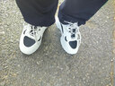 品牌斷碼真皮運動(dòng)鞋女鞋2024夏季新款百搭休閑透氣女款老爹鞋 L08白黑 39 曬單實(shí)拍圖