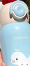 英氏（YEEHOO）保溫杯兒童水杯寶寶保溫杯水杯316不銹鋼保溫杯吸管杯水壺-藍色 曬單實(shí)拍圖