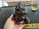 陌客紫陶貔貅茶寵可養招財金蟾陶瓷家居擺件紫砂茶寵茶玩茶桌茶臺裝飾 紫陶招財貔貅（一對） 曬單實(shí)拍圖