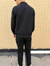 皮爾卡丹（pierre cardin）男士休閑套裝2024新款男裝運動服潮流春季衛(wèi)衣男裝搭配帥氣時尚兩 黑色套裝 2XL【141-160斤】 曬單實拍圖