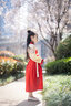 愛寶適兒童漢服表演男女童國學服古裝小學生中國風三字經(jīng)古裝團體演出服 鳳紋朱裙 120 【建議身高110-120cm】 曬單實拍圖