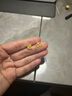 周六福（ZLF）  黃金耳飾女款足金999繡球花小清新花朵耳釘 計價(jià) 1.57g 曬單實(shí)拍圖
