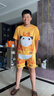 oein 龍圖衣服龍袍睡衣皇上大膽搞笑衣服宿舍惡搞套裝薄款沙灘短袖褲 【XXL/135-150斤】大膽龍圖套裝 男女同款(上衣+短褲）兩件套 曬單實(shí)拍圖