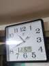 七王星现代简约长方形日历挂钟家用电子石英钟带温度钟表墙壁挂表免打孔 7616黑边日历 30乘33厘米 实拍图