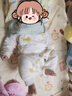 迪士尼嬰兒衣服60g新生兒連體衣夾棉滿(mǎn)月寶寶百天睡衣春秋季 黃色 59cm 曬單實(shí)拍圖