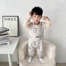 嬰兒背帶褲男寶寶女連體夾棉褲子新生入秋外出服幼兒襠部按扣棉褲 【輕盈保暖】咖色 73cm ：4-8個(gè)月 體重：14-18斤 曬單實(shí)拍圖