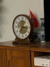 漢時(shí)（Hense）實(shí)木臺鐘客廳中式座鐘桌面擺放時(shí)鐘擺件鐘表HD251橡木金屬花紋盤(pán) 曬單實(shí)拍圖