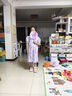 ASK JUNIOR女童連衣裙2025夏薄款新品中大童印花純棉復(fù)古旗袍裙 紫色 140 曬單實拍圖