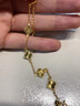 恩碩黃金手鏈四葉草女999足金鐳射五花手鏈金520禮物情人節禮物送女友 黃金四葉草手鏈重約4.76g 曬單實(shí)拍圖