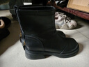 百麗真皮時(shí)裝靴2025冬新彈力短靴瘦瘦靴B1538DD5 甜酷黑 37 曬單實(shí)拍圖