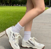 斐樂(lè )（FILA）女鞋德訓鞋2025秋季新款鞋子飛泉鞋薄底鞋運動(dòng)休閑鞋 椰漿白/淺金屬銀-CM 36 曬單實(shí)拍圖