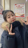 舒芳蝶（shufangdie）棉服女2025冬季新款大毛領(lǐng)派克服羽絨棉衣韓版休閑設(shè)計感棉襖外套 藏青色 M 曬單實拍圖