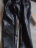 真皮皮褲女綿羊皮加絨女士皮褲保暖女哈倫褲秋冬新款高腰寬松小腳蘿卜褲九分褲潮 黑色加絨 3XL 曬單實(shí)拍圖