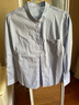 初語(yǔ)不易皺立領(lǐng)襯衫女春季新款長(cháng)袖女裝顯瘦氣質(zhì)上衣打底衫 淺藍色 S 曬單實(shí)拍圖