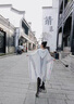 CRANTA KOMEIA民族風披肩外搭女2025新款大披風云南旅游生日禮物送女友老婆 米白色 高級感ck風送女朋友愛人實用高檔 曬單實拍圖