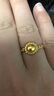 老廟黃金戒指足金貓眼活口女戒送女友送老婆七夕情人節禮物生日禮物 約2.9g 曬單實(shí)拍圖