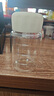 欣美雅（xinmeiya）胖胖小奶杯耐高溫玻璃水杯燕麥分裝牛奶杯學生便攜帶網(wǎng)紅搖搖杯 牛奶白 420ml 曬單實拍圖