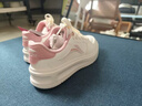 李寧（LI-NING）板鞋女鞋冬季新款學(xué)生厚底增高耐磨運動(dòng)鞋低幫輕便軟底百搭小白鞋 云霧白/桃若粉 【新品】 37 曬單實(shí)拍圖