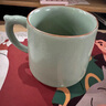 奢龍描金汝窯辦公杯帶手柄過濾泡茶杯開片汝瓷商務(wù)茶水分離個(gè)人杯 描金汝窯仙鶴龍雀杯三件套450ml 450mL 曬單實(shí)拍圖