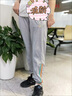 JRET束腳休閑褲女春秋款寬松顯瘦個(gè)性設計感夏秋灰色潮流衛褲女加絨 灰色(春秋 薄絨款) L碼(建議120-135斤) 曬單實(shí)拍圖