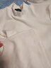 真維斯（JEANSWEST）長(cháng)袖t恤女加絨打底衫秋冬季內搭上衣服秋衣新款立領(lǐng)修身顯瘦保暖 白色 純色 M 曬單實(shí)拍圖