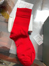凰棉本命年紅襪子男女大紅色棉襪秋冬厚款情侶喜襪短襪子中高筒長(cháng)襪 高筒- 4雙 均碼 女（35-39碼） 曬單實(shí)拍圖