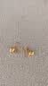 中國黃金（CHINA GOLD）福字平安鎖黃金耳環女長命鎖足金耳釘耳墜七夕情人節禮物送女朋友 金重約1g【足金耳環】 曬單實拍圖