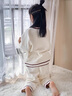 巴拉巴拉兒童家居服套裝冬季半邊絨男女童睡衣保暖小童寶寶小熊潮 白色調00311 100 曬單實(shí)拍圖