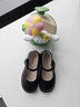百麗童鞋25年春秋兒童皮鞋返校學(xué)生鞋女童黑皮鞋單鞋 黑色28碼 曬單實(shí)拍圖