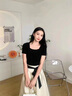 RUIQIUER夏季新款連衣裙女裝氣質時尚百搭收腰顯瘦小香風兩件套套裝裙子 套裝 M 曬單實拍圖