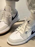 耐克（NIKE）Jordan官方耐克喬丹男童AJ1板鞋大童運動(dòng)童鞋夏季低幫氣墊553560 146白/深藏青/淺灰/橡皮中褐 36 曬單實(shí)拍圖