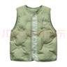 迷你巴拉冬季新款男女童可愛(ài)無(wú)領(lǐng)羽絨服寶寶保暖時(shí)尚羽絨馬甲 橄欖綠40801 100 曬單實(shí)拍圖