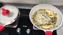 歐美達麥飯石不粘鍋炒鍋家用炒菜鍋電磁爐專用燃氣煤氣灶適用 漸變紅 30cm 曬單實拍圖