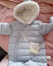 戴維貝拉（DAVE＆BELLA）新生兒羽絨連體衣滿月寶寶爬服哈衣幼童衣服冬季新款外出服 淺藍(lán)色【現(xiàn)貨】 73cm （建議身高66-73cm） 曬單實(shí)拍圖