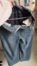 巧除小個(gè)子闊腿牛仔褲女春秋冬2025新款高腰寬松顯高顯瘦九分直筒褲 復古藍（加絨） 加絨 L (建議105-115斤) 曬單實(shí)拍圖