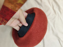 回力女士羊毛貝雷帽秋冬百搭純色保暖畫(huà)家八角帽學(xué)生帽子 曬單實(shí)拍圖