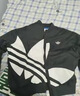 adidas情侶款復古寬松運動(dòng)立領(lǐng)夾棉外套男女秋冬阿迪達斯三葉草 黑色 L 曬單實(shí)拍圖