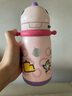 babycare兒童保溫杯大寶寶學(xué)飲吸管水杯水壺霸王龍不銹鋼保溫杯上學(xué) 恐龍背帶款+吸嘴-引力洋紅 450ml 曬單實(shí)拍圖