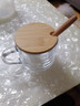 【采銷(xiāo)推薦】玻璃水杯牛奶杯早餐大肚杯帶蓋勺咖啡泡茶杯簡(jiǎn)約啤酒 簡(jiǎn)約杯+竹蓋+木柄勺 350ml 1只 曬單實(shí)拍圖