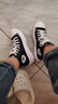 匡威（Converse）女子 ALL STAR系列 厚底高幫松糕帆布鞋 568497C 37.5碼US7碼 曬單實(shí)拍圖