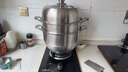 美廚（maxcook）蒸鍋全304不銹鋼36cm三層蒸鍋感溫復底湯鍋 燃氣電磁爐通用MCZ774 曬單實拍圖