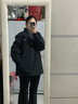 美津濃戶外棉服男秋冬夾克外套上衣連帽防風保暖百搭登山服 黑色  4XL 曬單實拍圖