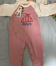 拉比嬰兒哈衣秋冬新生兒偏開(kāi)連體衣寶寶爬服不倒絨連體哈衣 粉紅 66cm 曬單實(shí)拍圖