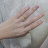 中國黃金（CHINA GOLD）莫比烏斯環(huán)黃金戒指女足金情侶對戒指環(huán)七夕情人節(jié)禮物送女朋友 足金交織開口戒指-女戒約1.62g【紀(jì)念品】 曬單實拍圖